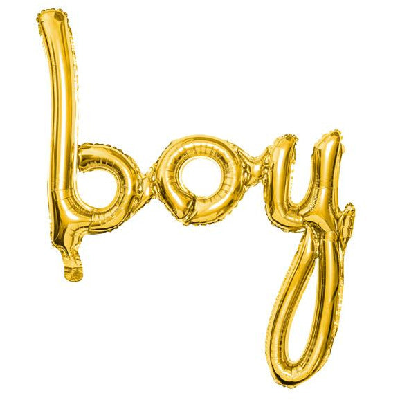 Boy Gold Foil Balloon - Ralph and Luna Party Shop