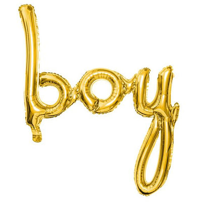 Boy Gold Foil Balloon - Ralph and Luna Party Shop