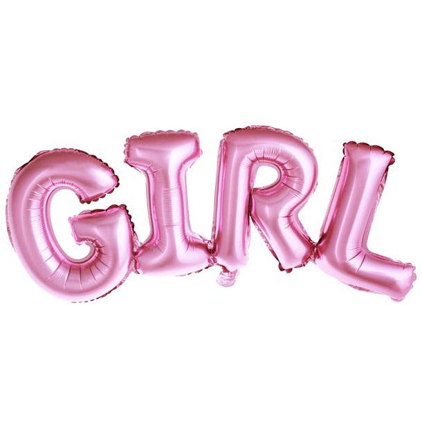 Girl Pink Foil Balloon - Ralph and Luna Party Shop