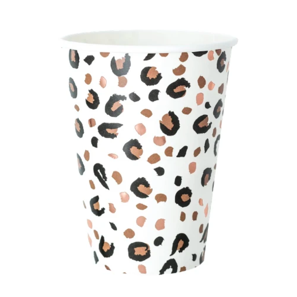 Femme Leopard Paper Cups - Ralph and Luna Party Shop