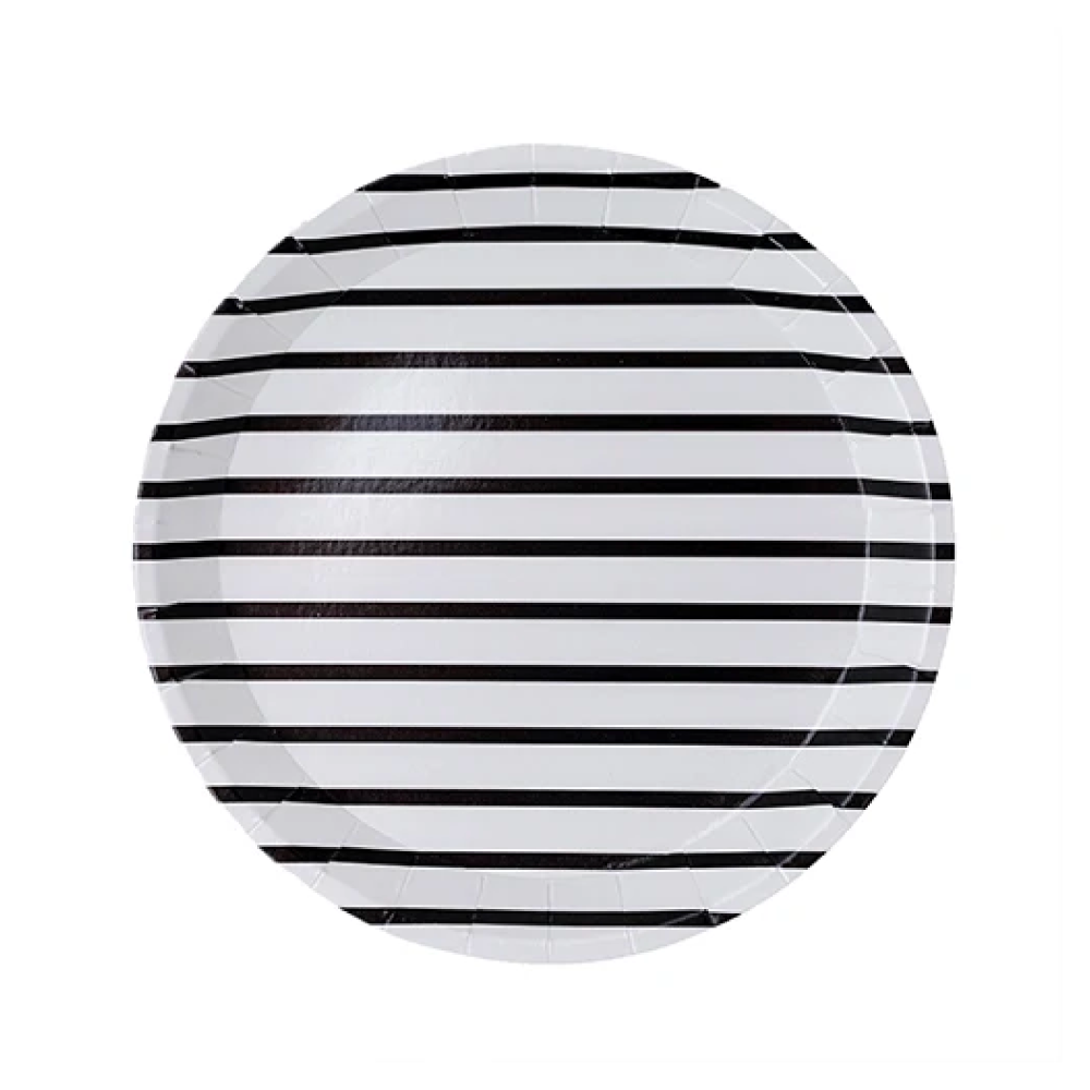 Femme Striped Dessert Plate - Ralph and Luna Party Shop