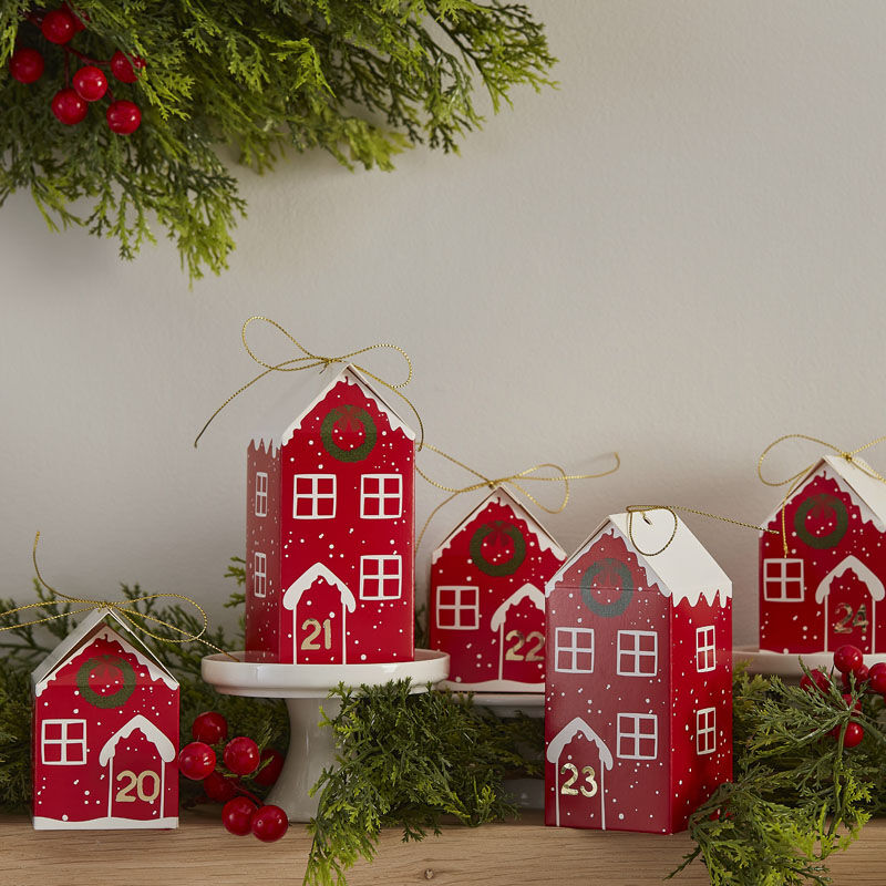 FILL YOUR OWN FESTIVE HOUSE ADVENT CALENDAR BOXES