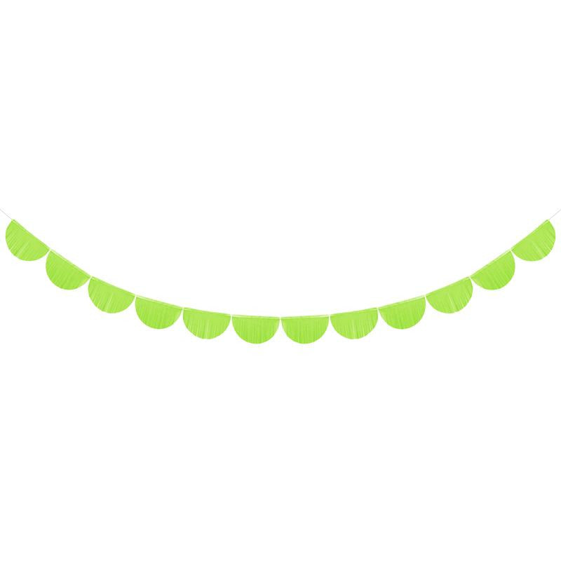 Green Apple Scallopped Fringe Garland - Ralph and Luna Party Shop