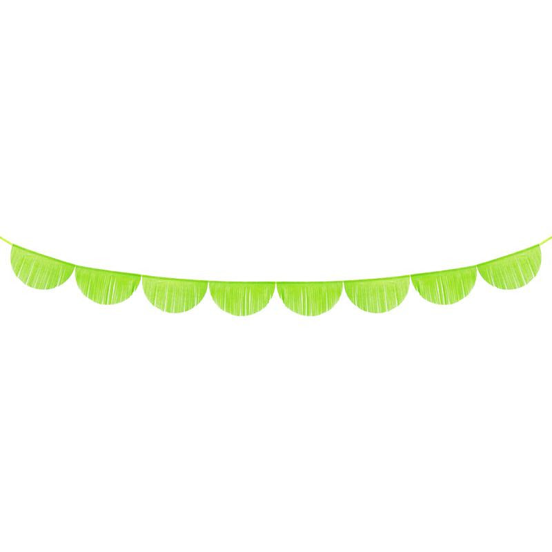 Green Apple Scallopped Fringe Garland - Ralph and Luna Party Shop