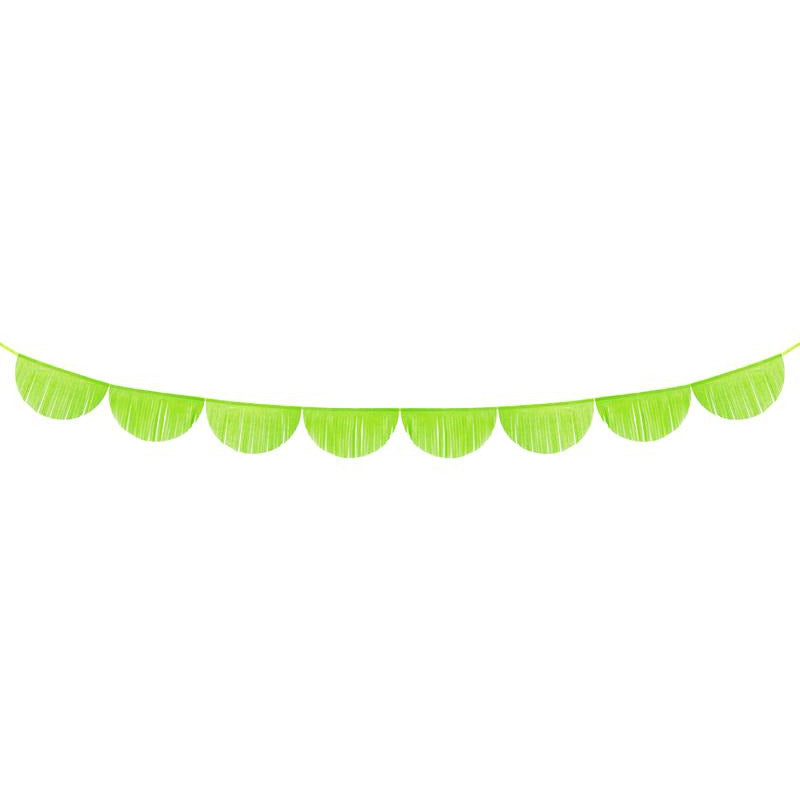 Green Apple Scallopped Fringe Garland - Ralph and Luna Party Shop