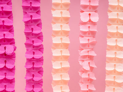 Pink Tissue Garland - Ralph and Luna Party Shop