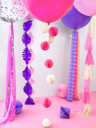 Pink Tissue Garland - Ralph and Luna Party Shop