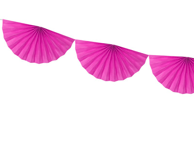 Pink Fan Garland - Ralph and Luna Party Shop