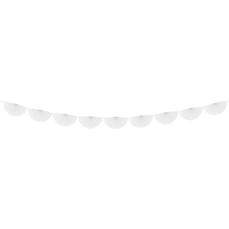 White Fan Garland - Ralph and Luna Party Shop