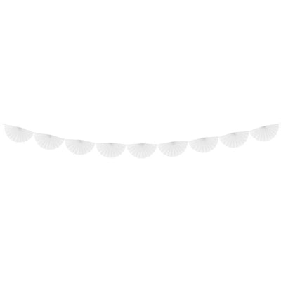White Fan Garland - Ralph and Luna Party Shop