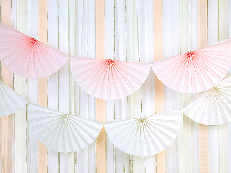 White Fan Garland - Ralph and Luna Party Shop