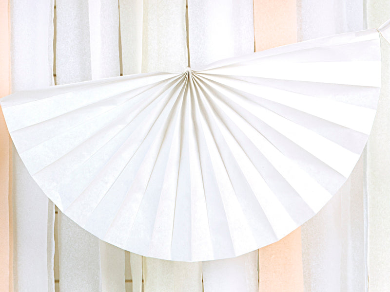 White Fan Garland - Ralph and Luna Party Shop