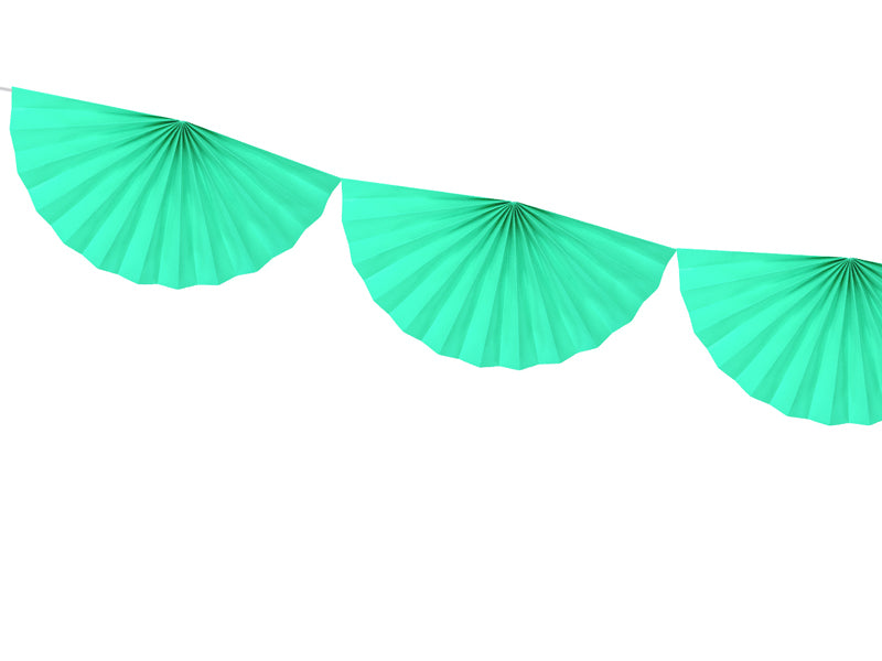 Mint Fan Garland - Ralph and Luna Party Shop