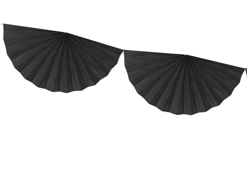 Black Fan Garland - Ralph and Luna Party Shop