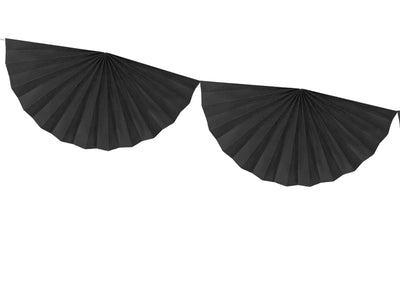 Black Fan Garland - Ralph and Luna Party Shop