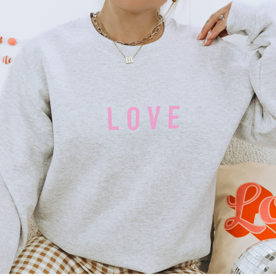 Grey 'Love' Valentine's Day Sweatshirt