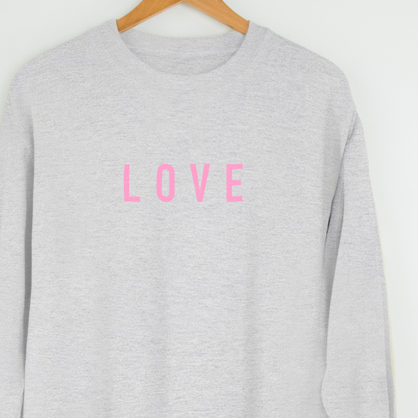 Grey 'Love' Valentine's Day Sweatshirt
