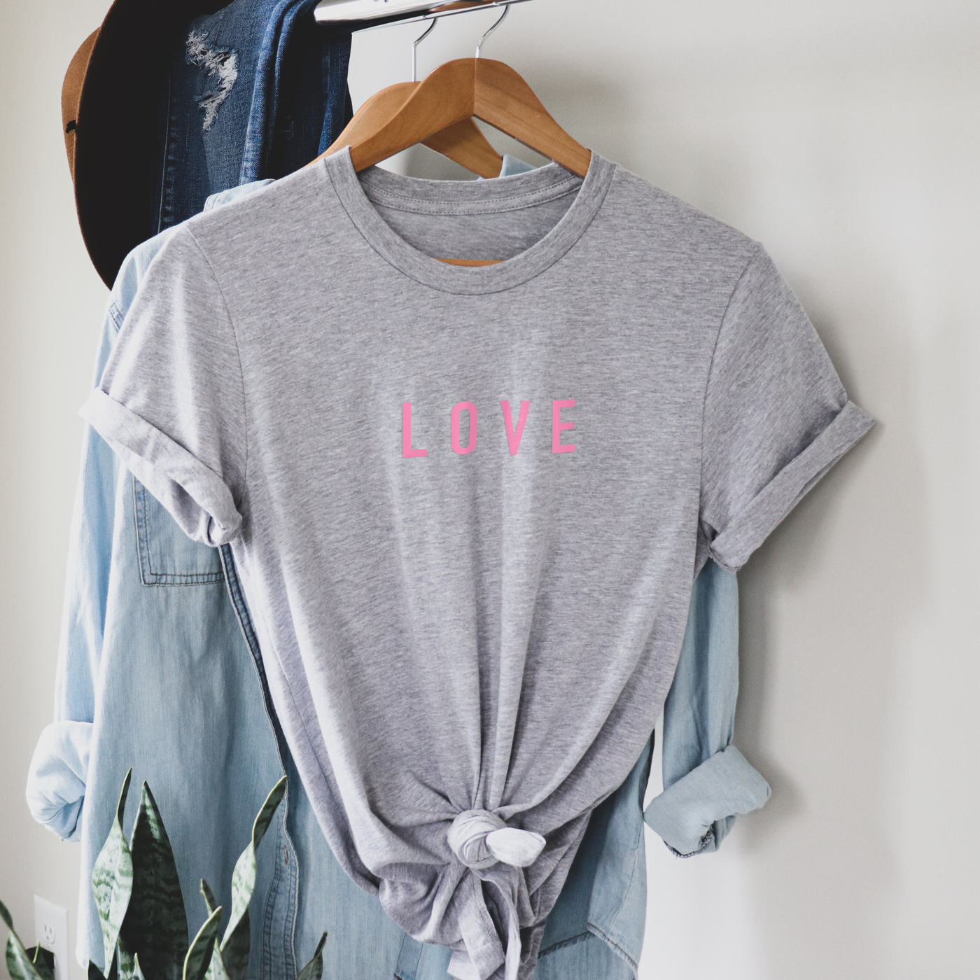 Grey 'Love' Valentine's Day T-Shirt