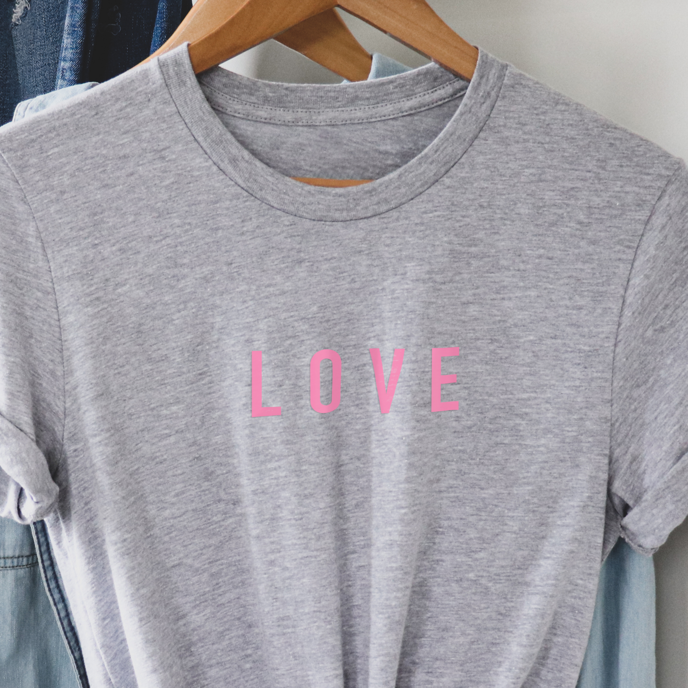Grey 'Love' Valentine's Day T-Shirt