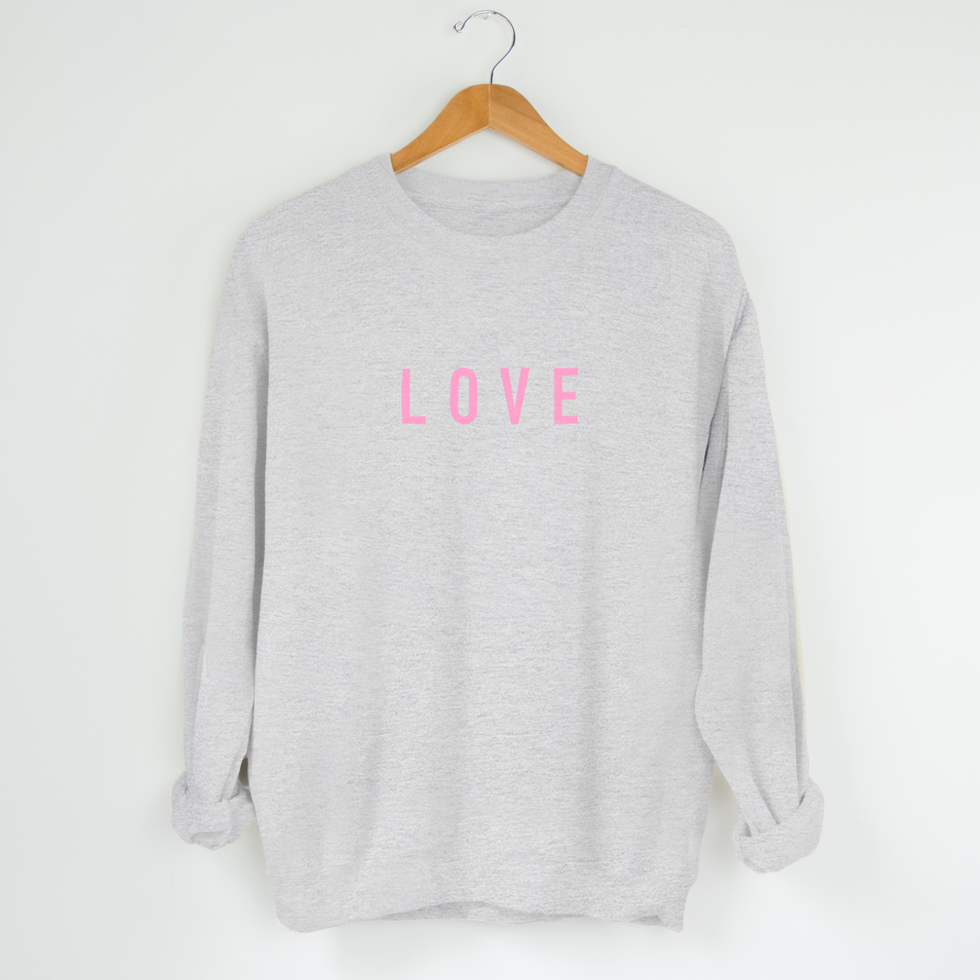 Grey 'Love' Valentine's Day Sweatshirt