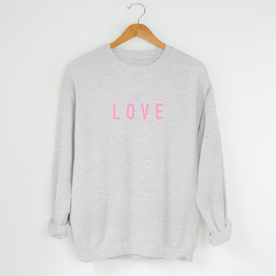 Grey 'Love' Valentine's Day Sweatshirt