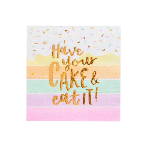 Pastel Cake Paper Napkins - Ralph and Luna Party Shop