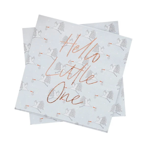 HELLO LITTLE ONE NAPKINS - Ralph and Luna Party Shop