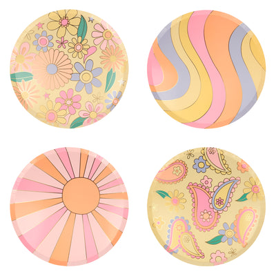 Psychedelic 60s Dinner Plates - Ralph and Luna Party Shop