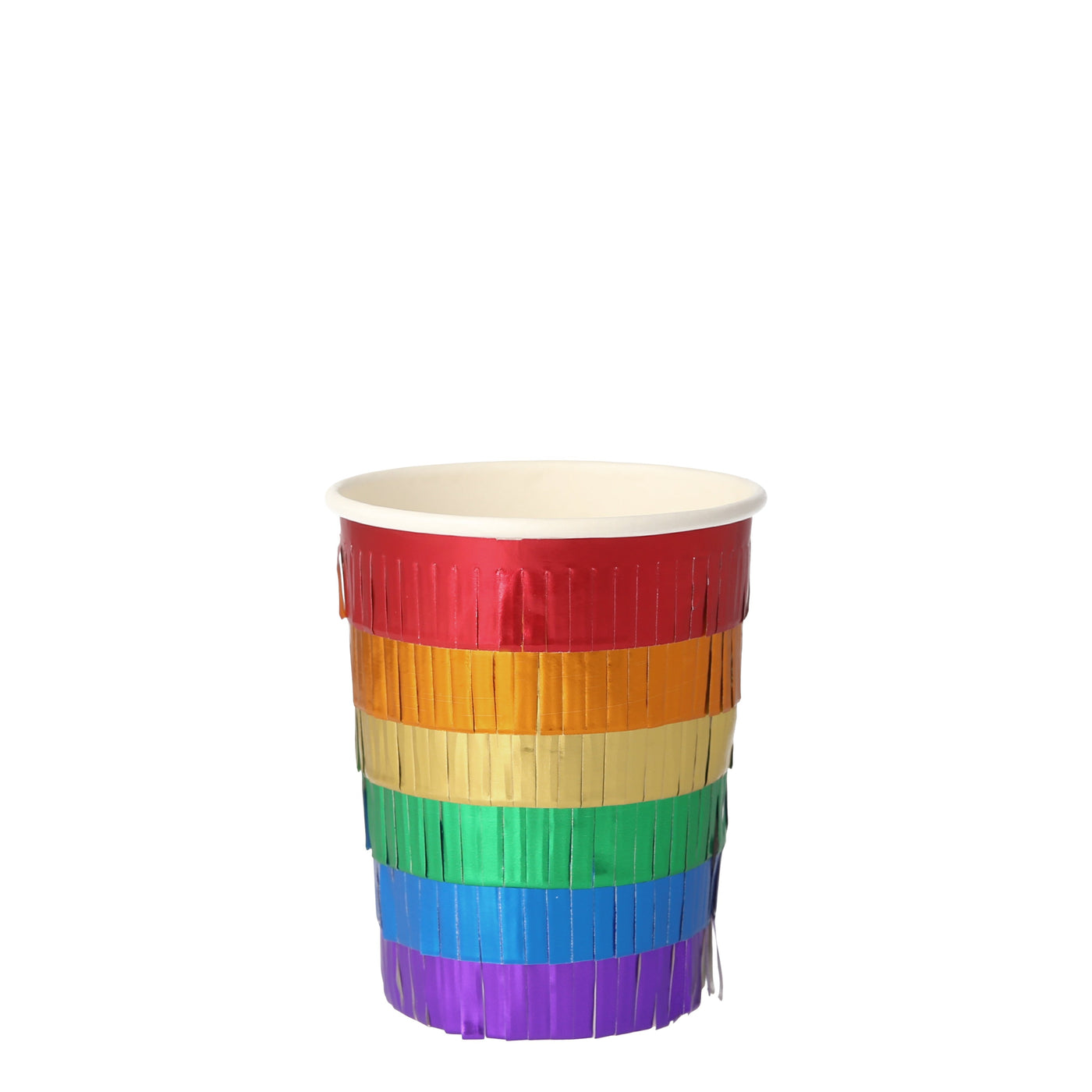 Rainbow Fringe Party Cups - Ralph and Luna Party Shop