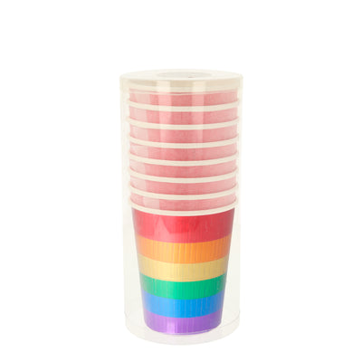 Rainbow Fringe Party Cups - Ralph and Luna Party Shop