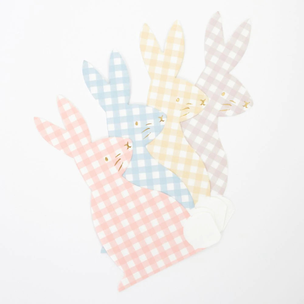 Gingham Bunny Napkins (x 16)