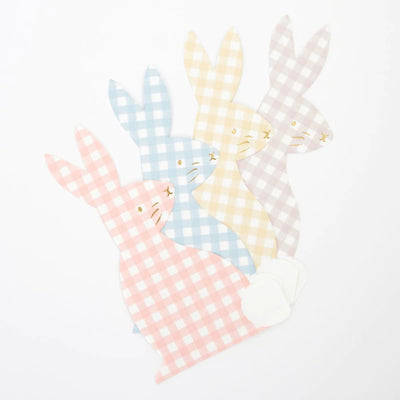 Gingham Bunny Napkins (x 16)