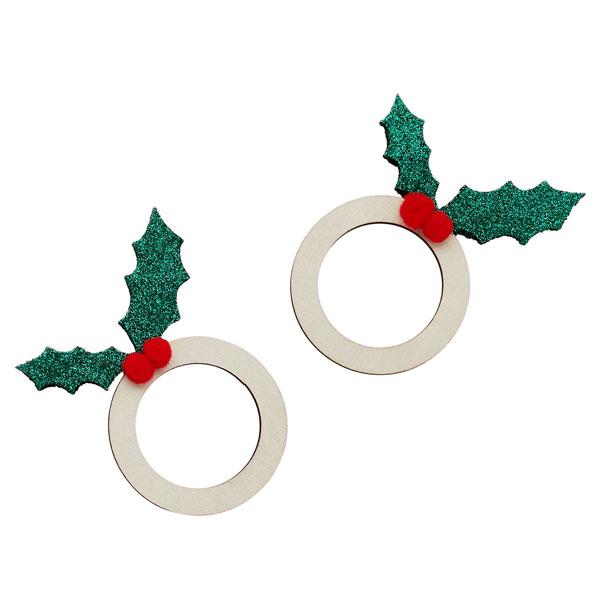 Christmas Holly Napkin Rings