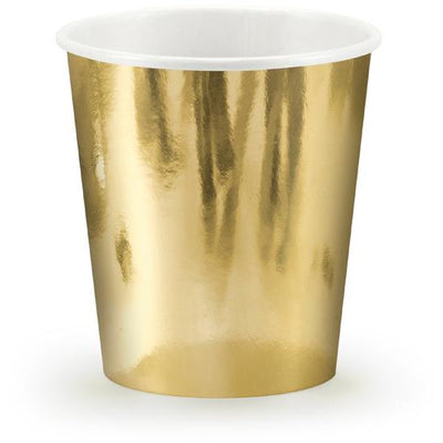 Gold 180ml Paper Cups - Ralph and Luna Party Shop