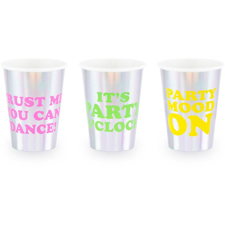 Holographic 360ml Paper Cups - Ralph and Luna Party Shop