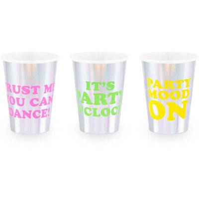 Holographic 360ml Paper Cups - Ralph and Luna Party Shop