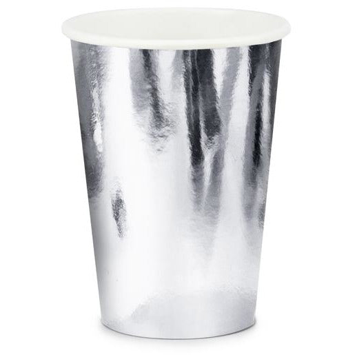 Silver 220ml Paper Cups - Ralph and Luna Party Shop