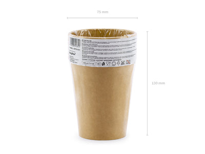 Kraft 220ml Paper Cups - Ralph and Luna Party Shop