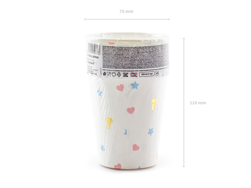 Boy Or Girl 200ml Paper Cups - Ralph and Luna Party Shop