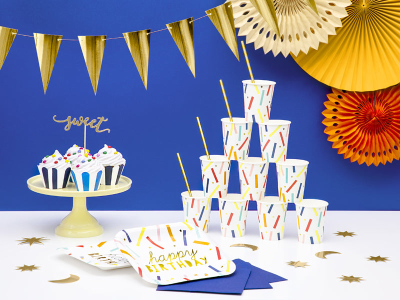 Happy Birthday 200ml Paper Cups - Ralph and Luna Party Shop