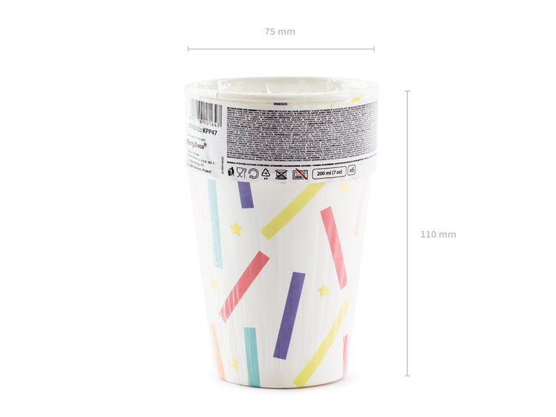 Happy Birthday 200ml Paper Cups - Ralph and Luna Party Shop
