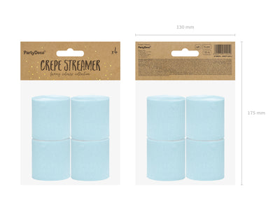 Blue Crepe Paper Streamers - Ralph and Luna Party Shop