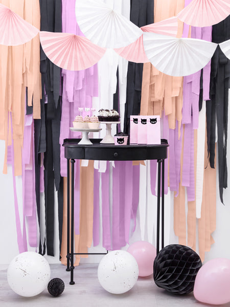 Black Crepe Paper Streamers - Ralph and Luna Party Shop