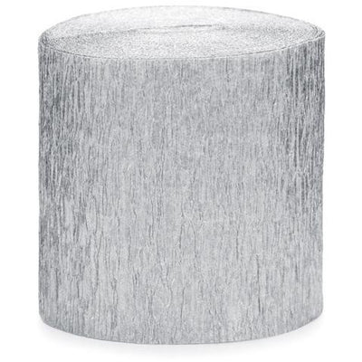 Silver Crepe Paper Streamers - Ralph and Luna Party Shop