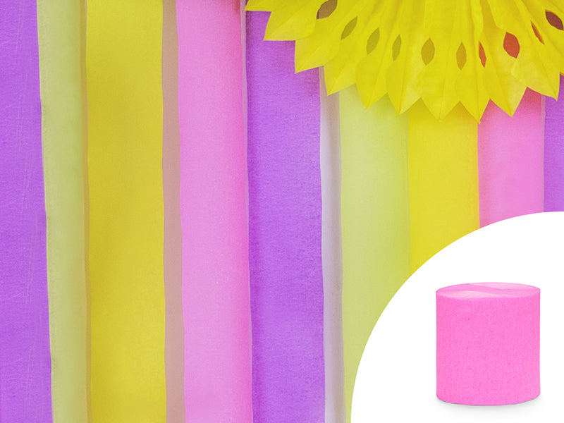 Pink Crepe Paper Streamers - Ralph and Luna Party Shop