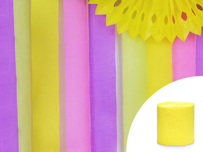 Yellow Crepe Paper Streamers - Ralph and Luna Party Shop