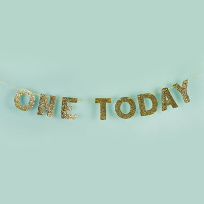 One Today Gold Glitter Banner
