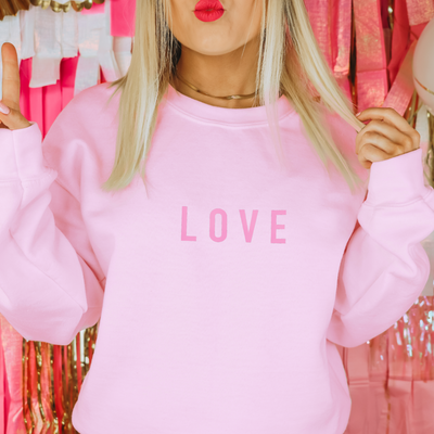 Pink 'Love' Valentine's Day Sweatshirt