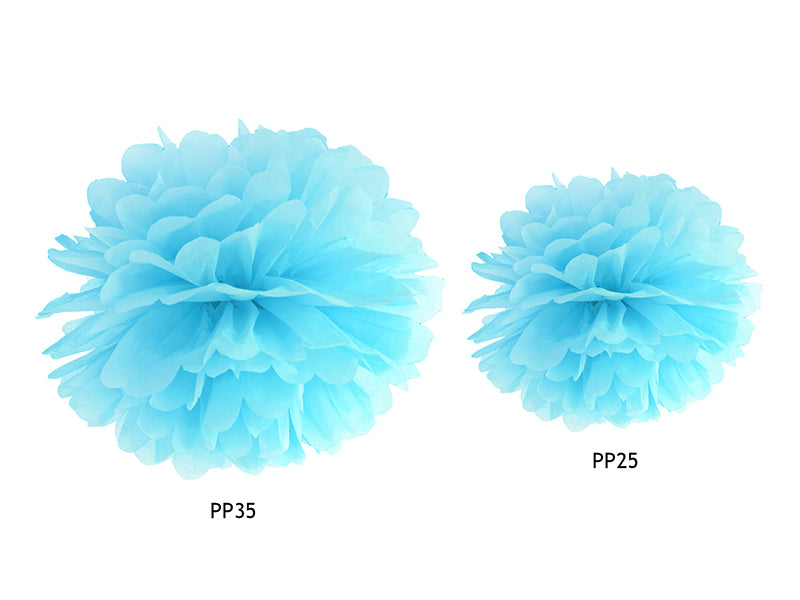 Blue Tissue Pom Pom 25cm - Ralph and Luna Party Shop