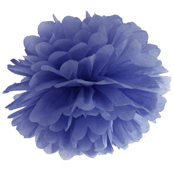 Navy Blue Tissue Pom Pom 25cm - Ralph and Luna Party Shop